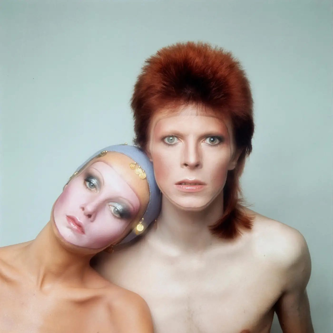 Twiggy and David Bowie, photographed by Justin De Villeneuve